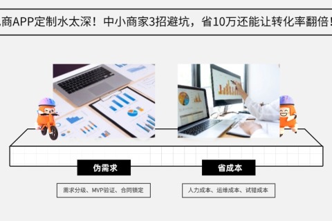 电商APP定制水太深！中小商家3招避坑，，，，，，省10万还能让转化率翻倍！