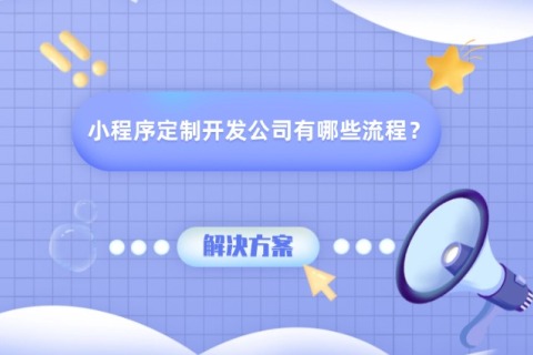 小程序定制开发公司有哪些流程？？？？？？定制开发解决计划