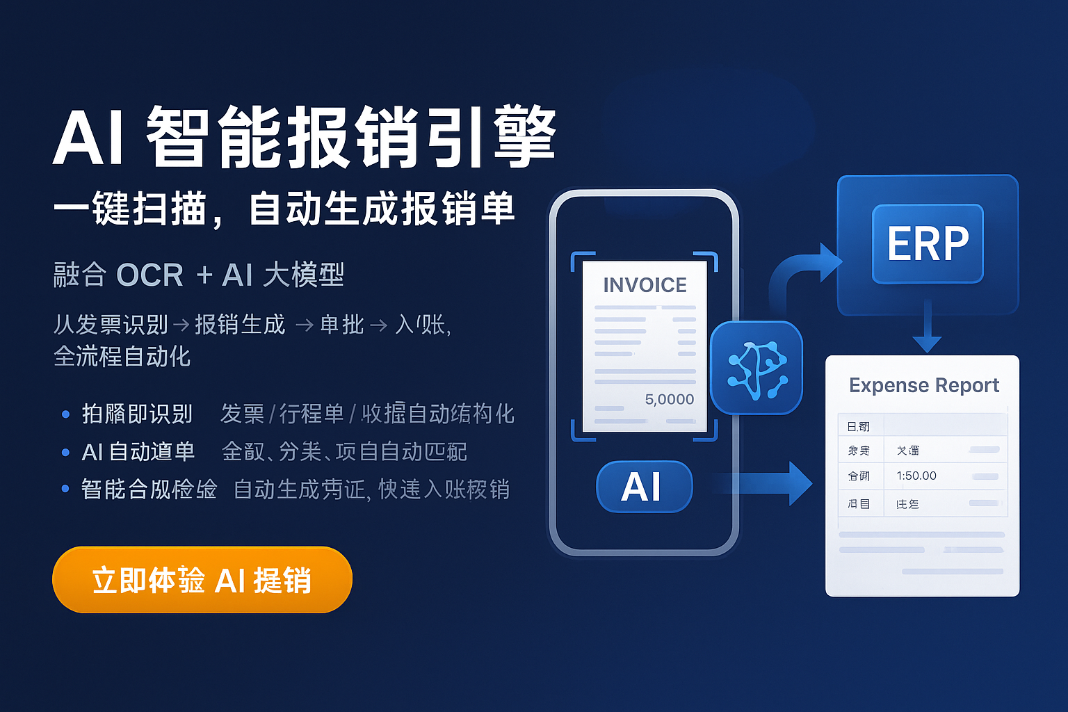 ERP 如何利用 AI 批量处理报销凭证？从人工录入到智能自动化的升级之路