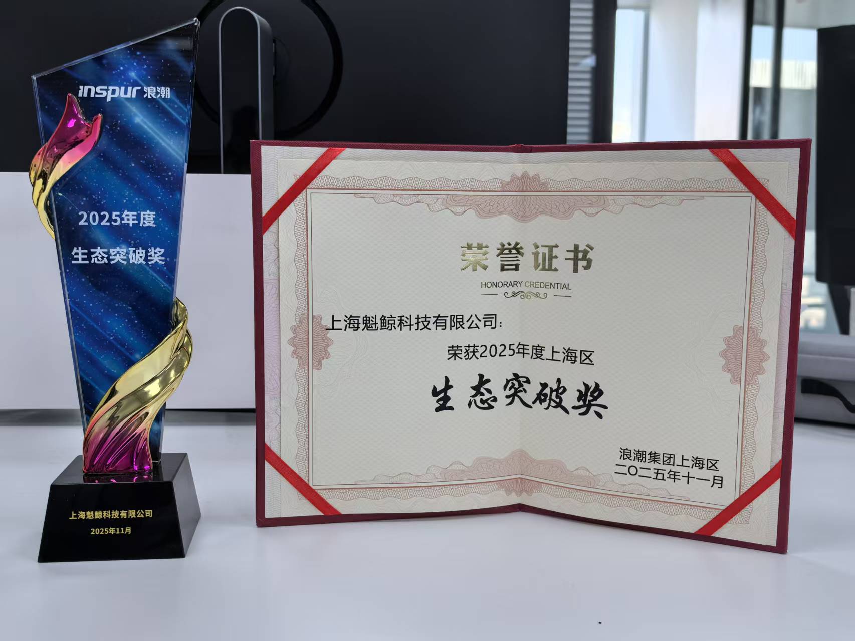 魁鲸科技获浪潮2025年度生态突破奖：以ERP定制开发深化海岳生态