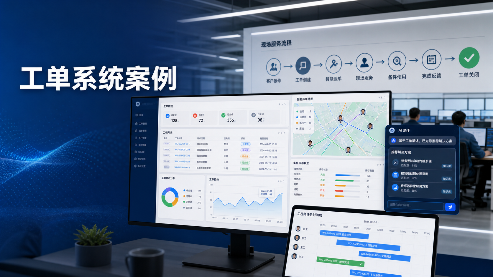 工单系统案例：从报修、派工到AI辅助处理的定制开发方案