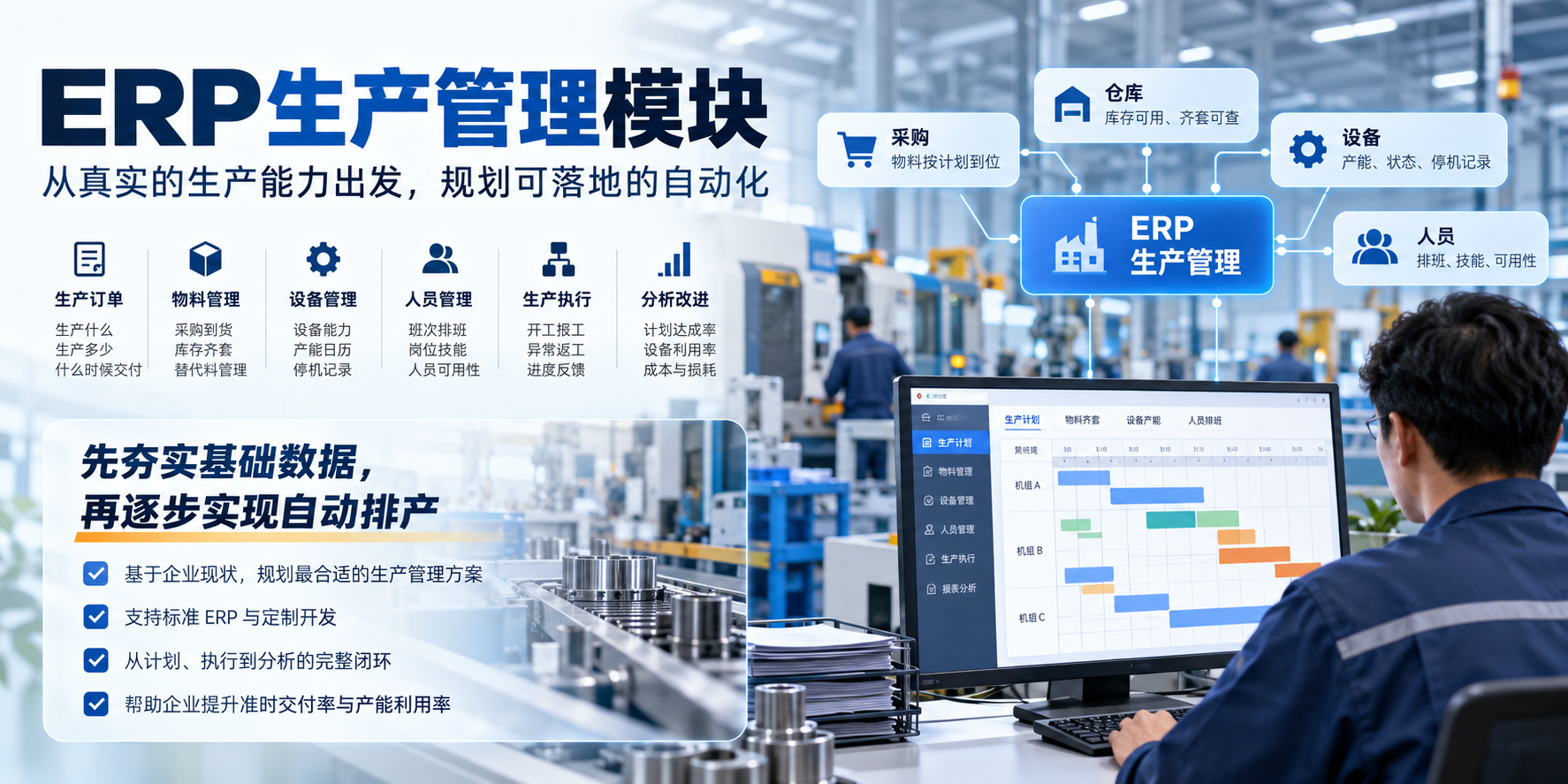ERP的生产管理模块怎么做？从企业现状到生产管理系统定制开发的落地指南