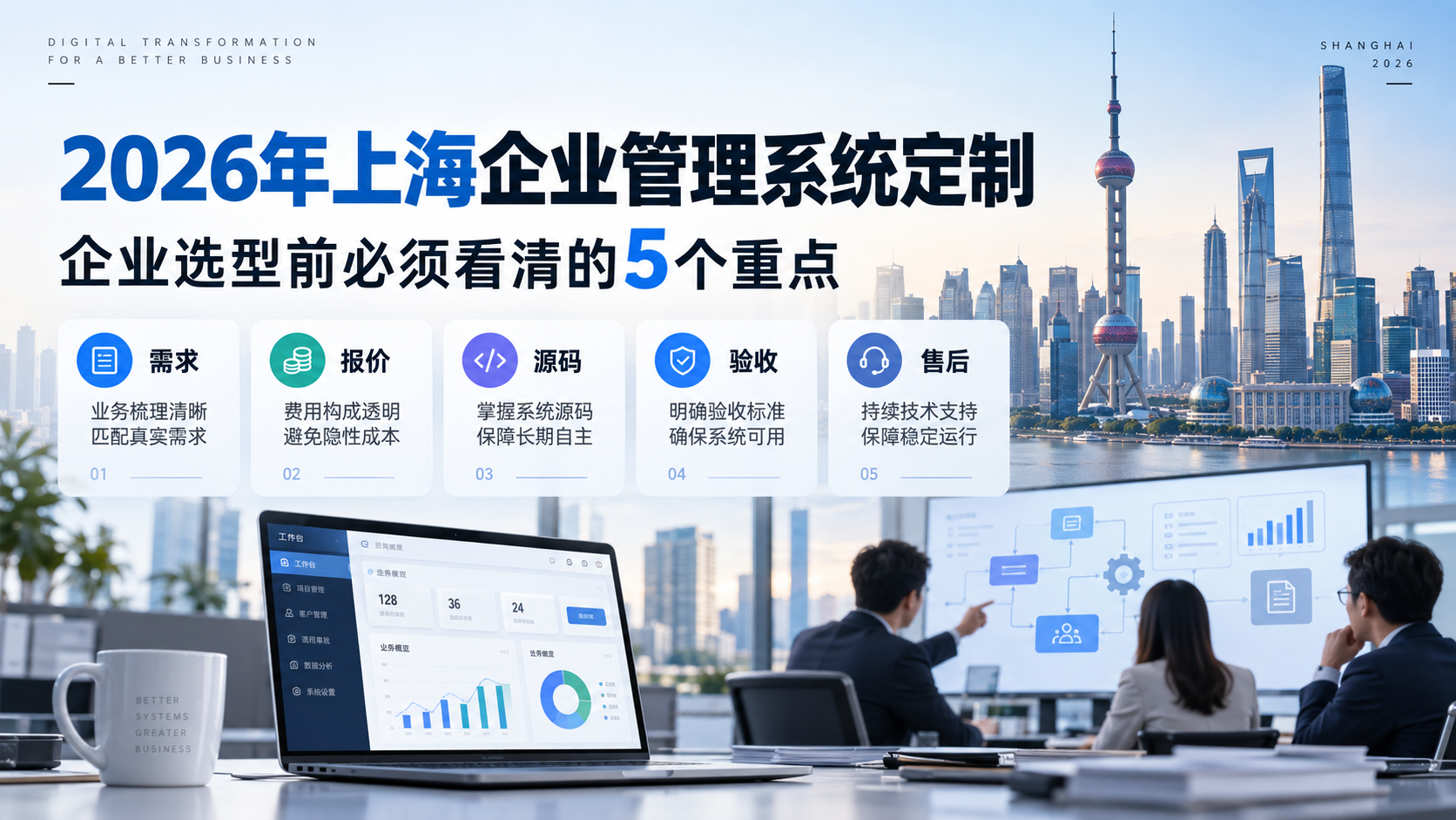 2026年上海企业管理系统定制指南:需求、报价、源码、验收与售后5大注意事项